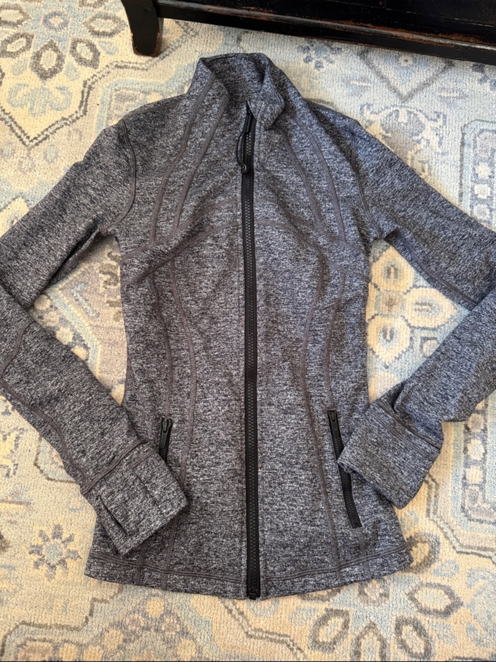 lululemon athletica Heathered Gray Full-Zip Utility Jacket